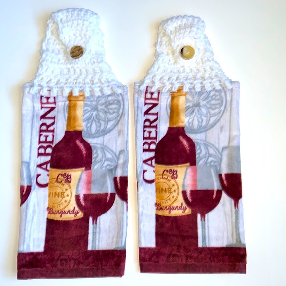 Hand Crafted Kitchen Hand Crafted Crochet Top Hanging Kitchen Or Bathroom Hand Towel